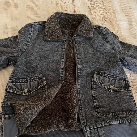 Thick Fur Jeans Jacket- New - Picture 2 of 4